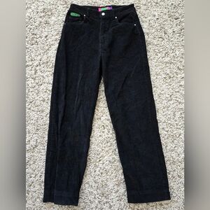Empyre Tori 90s Corduroy Skate Pants Womens Sz 6 Loose Fit Black Baggy Skater